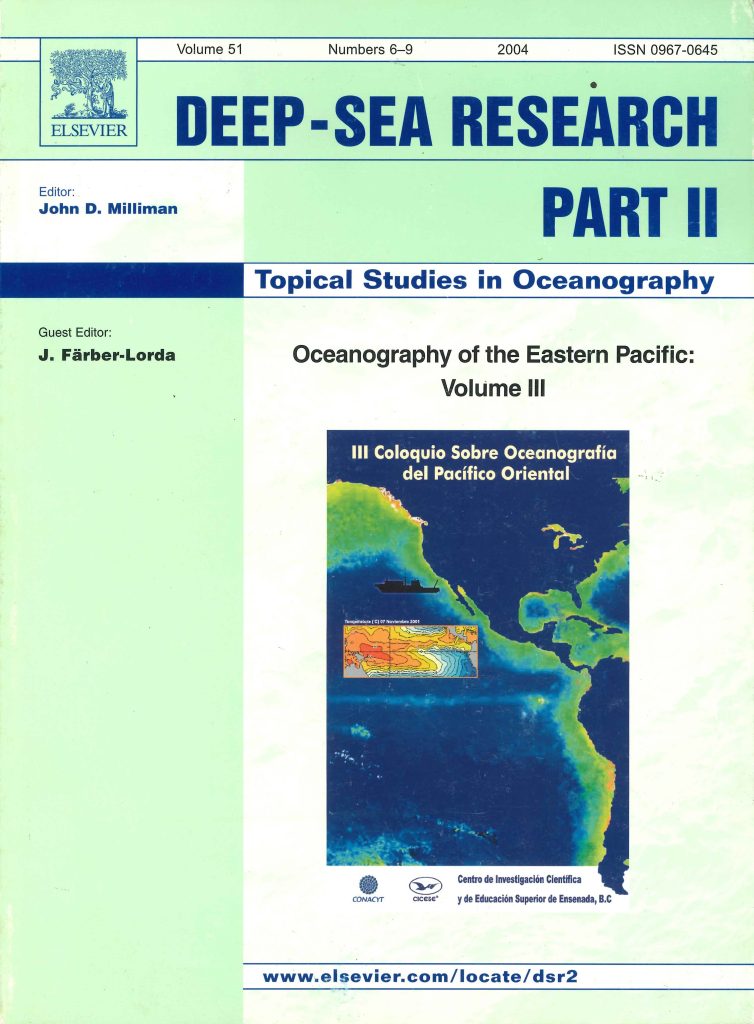 Portadas de los libros editados como resultado de los Coloquios sobre Oceanografía del Pacífico Oriental.